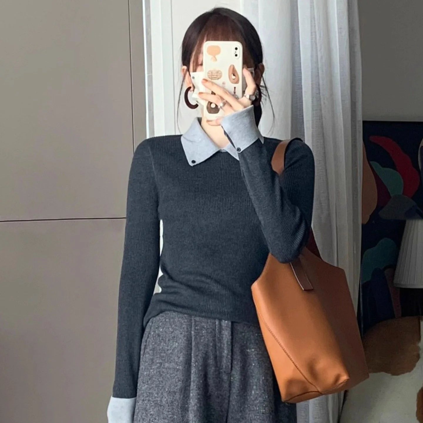 Women Sweater Polo Collar Warm Autumn Winter Bottoming Shirts Korean Fasion Kitted Pullovers Long Sleeve Slim Fit Undershirts
